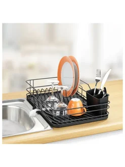 Geschirrständer in Schwarz - (B)43 x (H)10 x (T)31 cm