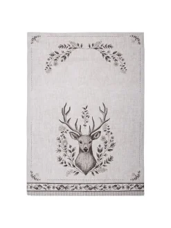 Geschirrtuch in Braun/ Grau - (L)70 x (B)50 cm