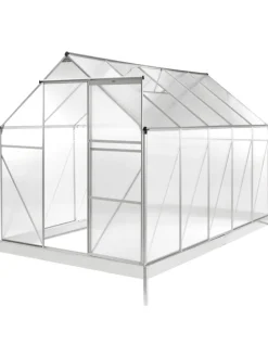 Gewächshaus für den Garten APULIA in Silber/Transparent