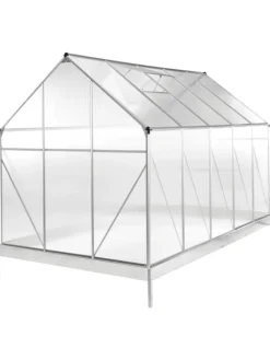 Gewächshaus für den Garten APULIA in Silber/Transparent
