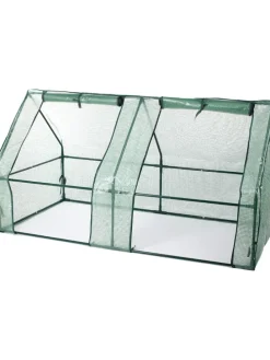 Gewächshaus in Transparent/ Grün - (B)185 x (H)95 x (T)95 cm