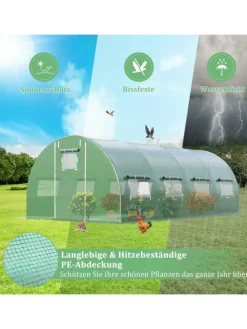 Gewächshaus 600x300x200cm in Grün