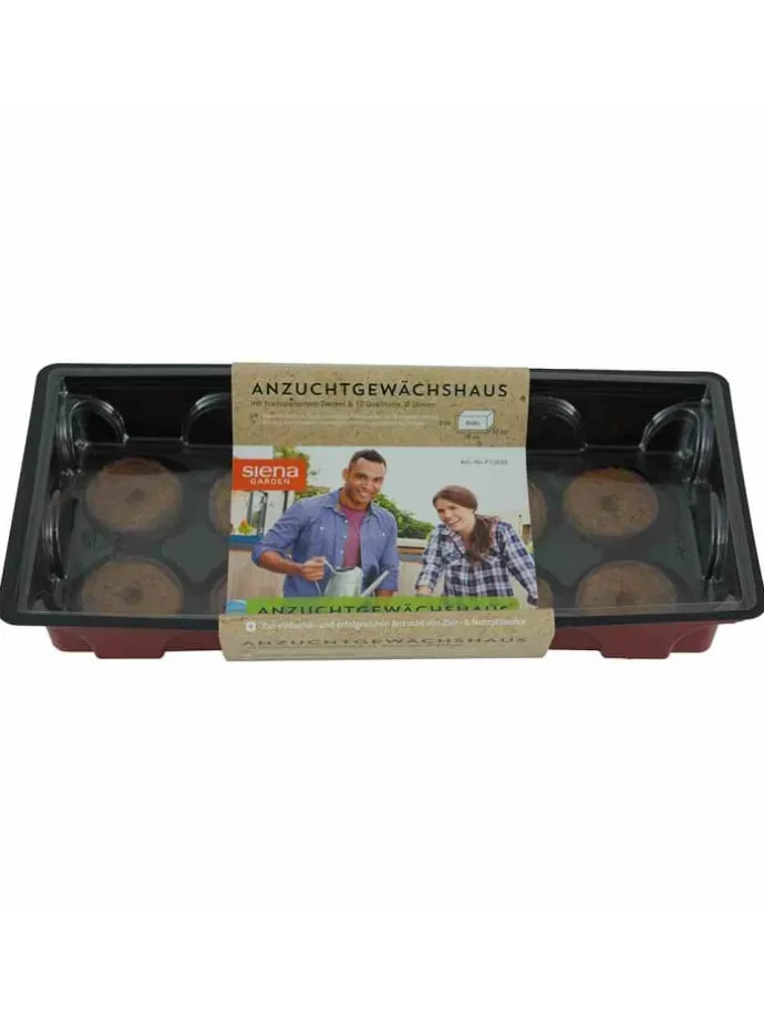 Gewächshaus 255x120x94mm inkl.10 Quelltabs 36mm in bordeaux