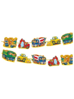 Girlande "Bagger" in Bunt - (L)300 cm