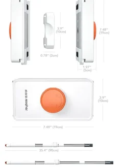 Glasreiniger in Weiß, 8 - 35 mm Glasdicke