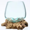 Glasschale Dekoschale Wurzelholz Unikat D: 15cm in natur