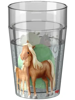 Glitzerbecher "Pferd" in Bunt - ab 12 Monaten