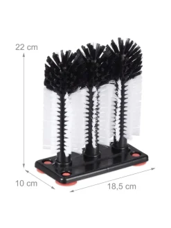 Gläserspülbürste in Schwarz/ Weiß