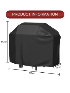 Grillabdeckung - 147 x 61 x 117 cm in Schwarz