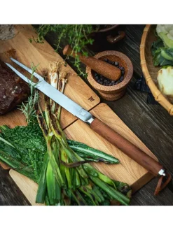 Grillgabel ''Norden'' in Braun/ Silber - (L)44,1 cm