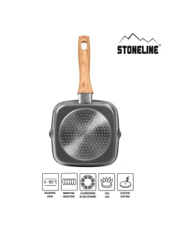 Grillpfanne ''Back to Nature'' in Grau - (L)16 x (B)16 cm