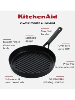 Grillpfanne "Classic Forged" in Schwarz - Ø 28 cm