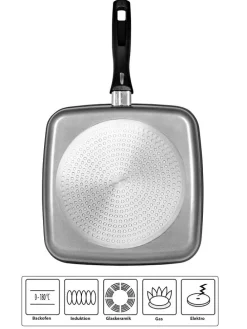 Grillpfanne in Grau - (L)26 x (B)26 cm