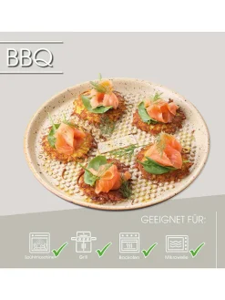 Grillplatte in Beige - Ø 32 cm