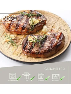 Grillplatte in Beige - Ø 32,5 cm