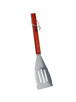 Grillspatel Wender für BBQ Pfannenwender Edelstahl L: 41cm in rot