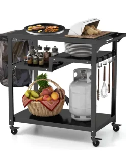 Grillwagen Outdoor in Schwarz