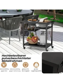 Grillwagen Outdoor in Schwarz