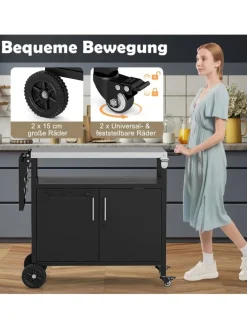 Grillwagen Outdoor in Schwarz