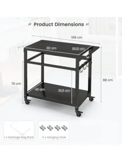 Grillwagen Outdoor in Schwarz