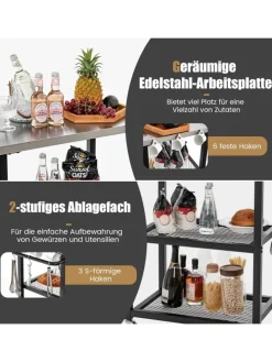 Grillwagen Outdoor in Schwarz