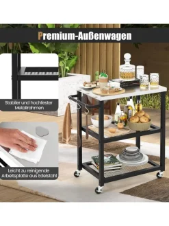 Grillwagen Outdoor in Schwarz