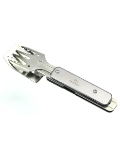 Grillwerkzeug Grill-Multi-Tool GENIUS POCKET 4in1 Grillbesteck in silber