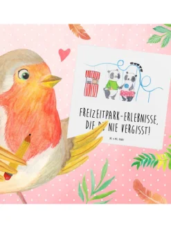 Gutschein Besuch im Freizeitpark mit Spruch in Weiß