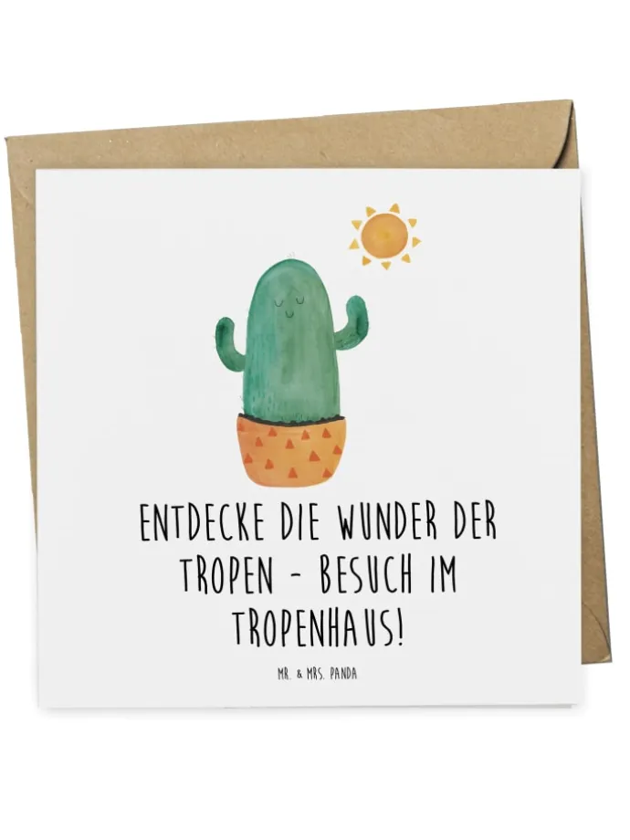 Gutschein Besuch im Tropenhaus mit Spruch in Weiß