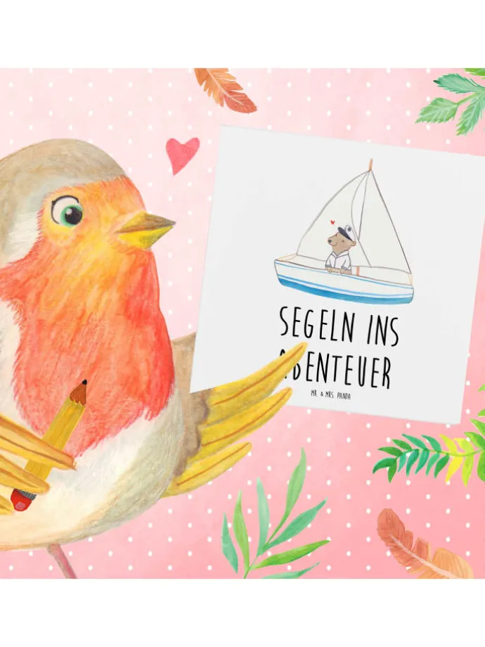 Gutschein Bootstour Abenteuer mit Spruch in Weiß