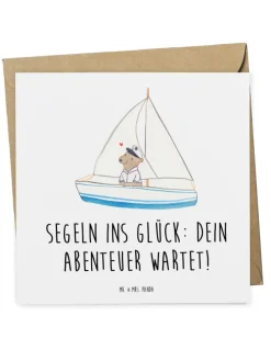 Gutschein Bootstrip Abenteuer mit Spruch in Weiß