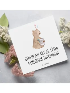 Gutschein Escape Room Abenteuer mit Spruch in Weiß