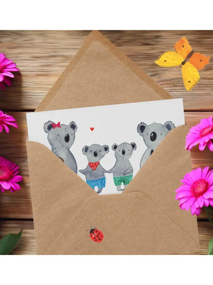 Gutschein Familientag Geschenk mit Spruch in Weiß