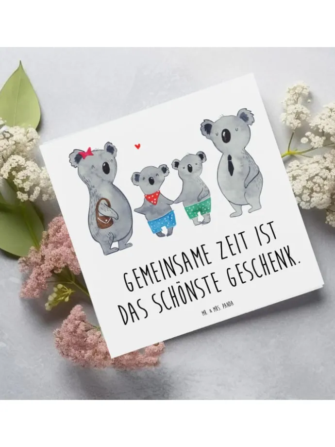 Gutschein Familientag Geschenk mit Spruch in Weiß