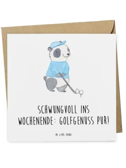 Gutschein Golfwochenende Schwungvoll mit Spruch in Weiß