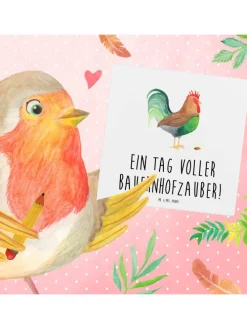 Gutschein Karte Bauernhofzauber mit Spruch in Weiß