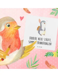 Gutschein Karte Städtereise Abenteuer mit Spruch in Weiß