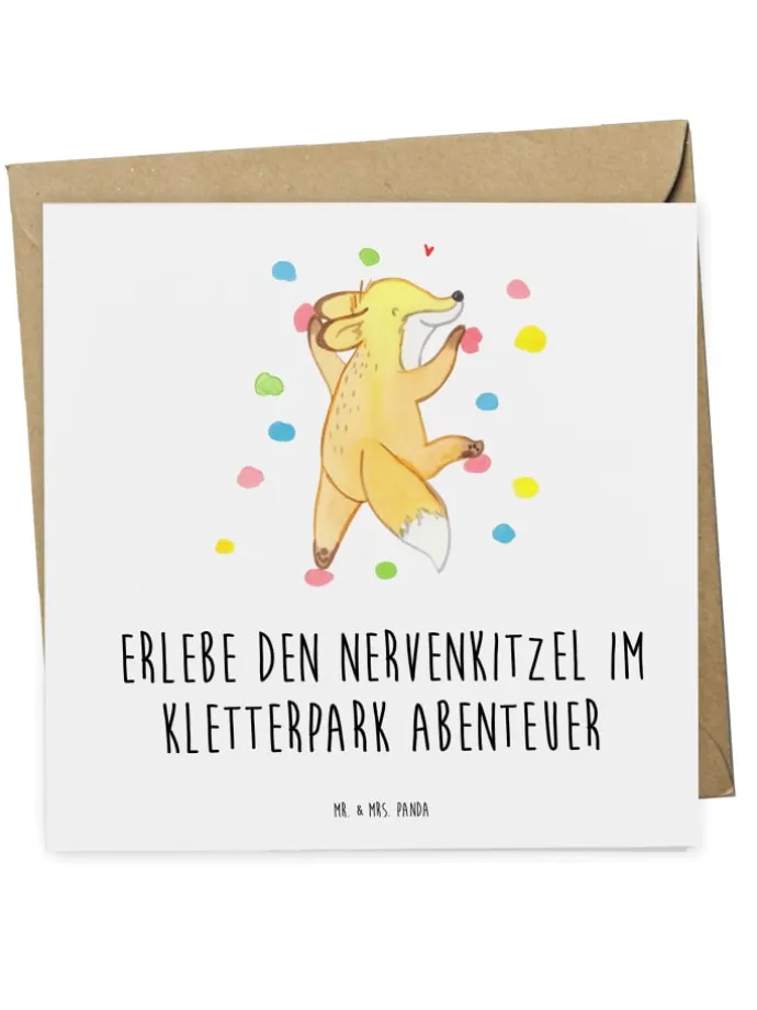 Gutschein Kletterpark Abenteuer mit Spruch in Weiß