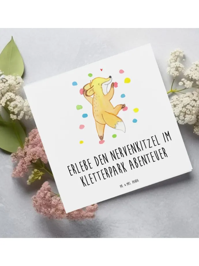 Gutschein Kletterpark Abenteuer mit Spruch in Weiß