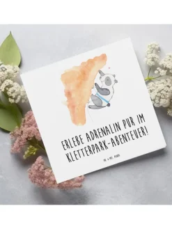 Gutschein Kletterpark Abenteuer Erleben mit Spruch in Weiß