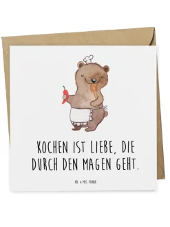 Gutschein Kochabend für zwei Liebe mit Spruch in Weiß