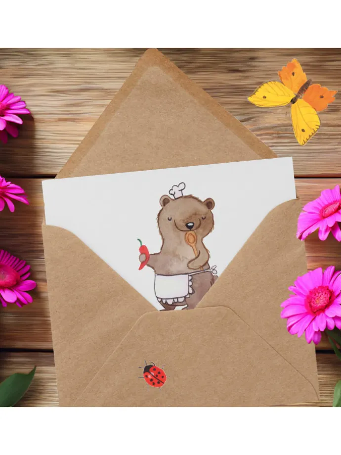 Gutschein Kochkurs Geheimnisse mit Spruch in Weiß