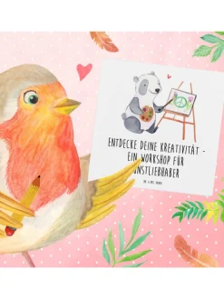 Gutschein Kunstworkshop Kreativität mit Spruch in Weiß