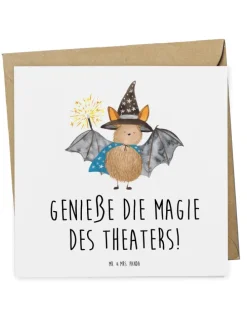 Gutschein Magie des Theaterabends mit Spruch in Weiß