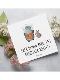 Gutschein Picknick Abenteuer mit Spruch in Weiß