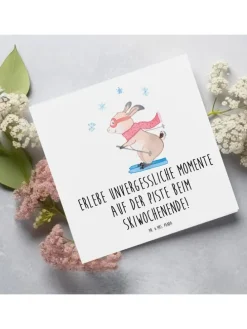 Gutschein Skiwochenende mit Spruch in Weiß