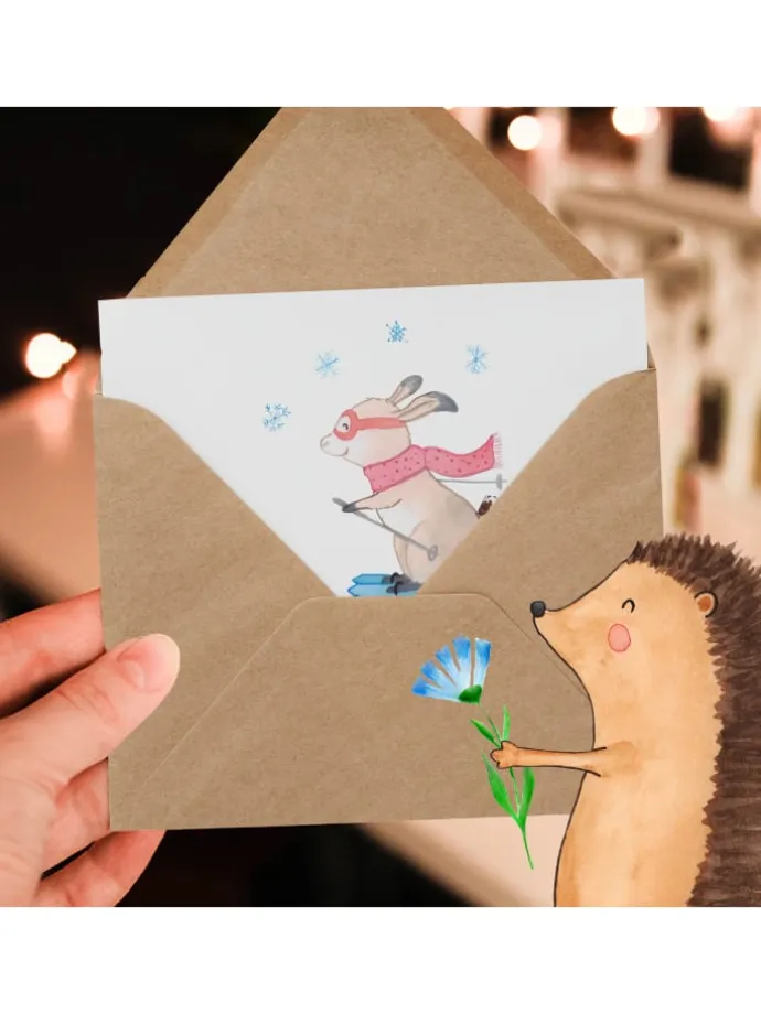 Gutschein Skiwochenende mit Spruch in Weiß