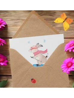 Gutschein Skiwochenende Spaß mit Spruch in Weiß