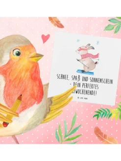 Gutschein Skiwochenende Spaß mit Spruch in Weiß