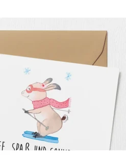 Gutschein Skiwochenende Spaß mit Spruch in Weiß